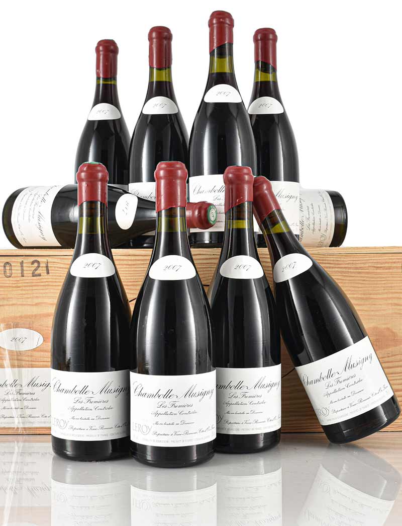 Lot 264: 12 bottles 2007 Domaine Leroy Chambolle Musigny Les Fremieres in owc