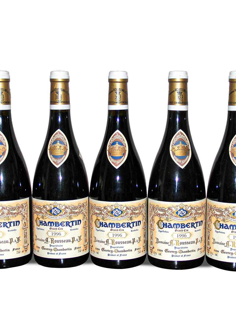 Lot 272: 6 bottles 1996 A. Rousseau Chambertin