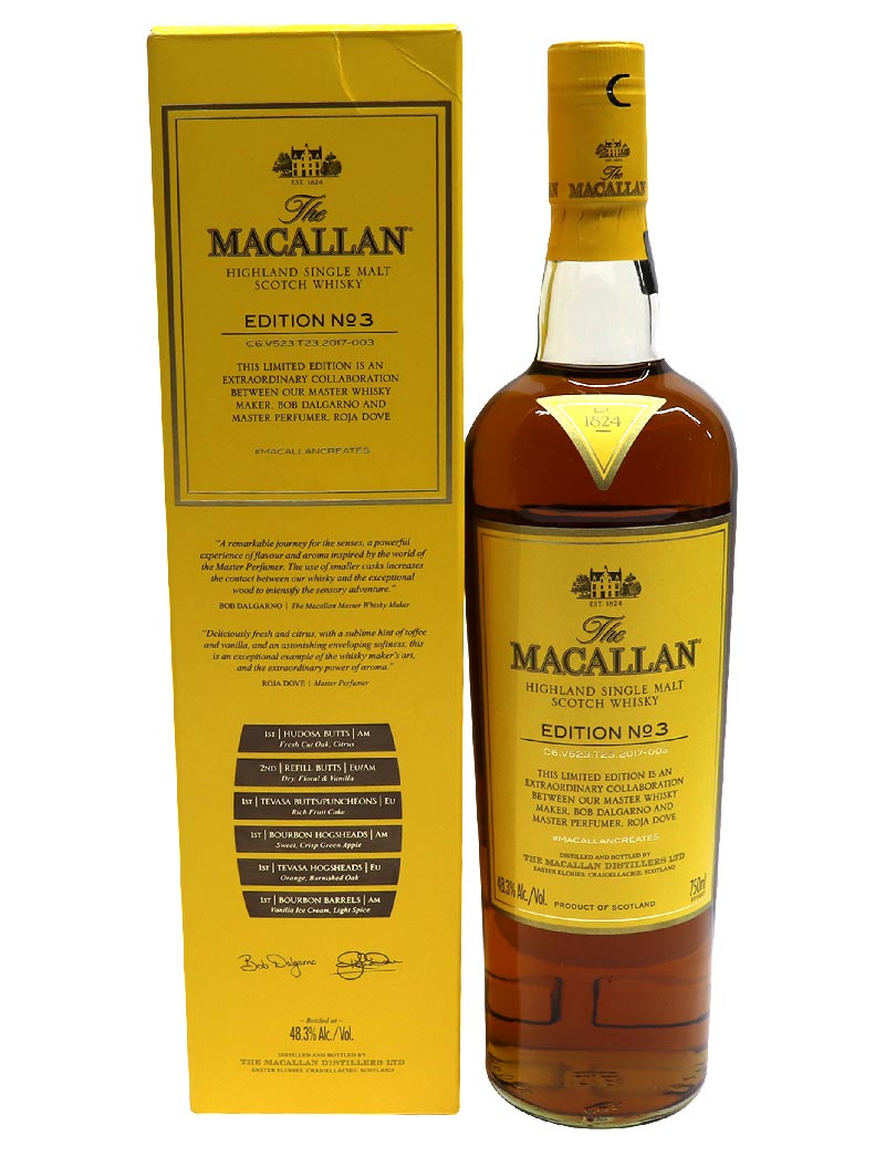 Lot 132: one bottle Macallan Edition No. 3 in ogb