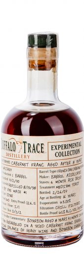 1990 Buffalo Trace Bourbon Whiskey 16 Year Old, Experimental Collection: Cabernet Franc Aged (2007) 375ml
